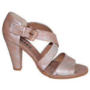 DKNY Harlow Henna Pink Leather Open Toe Heel 6.5 M